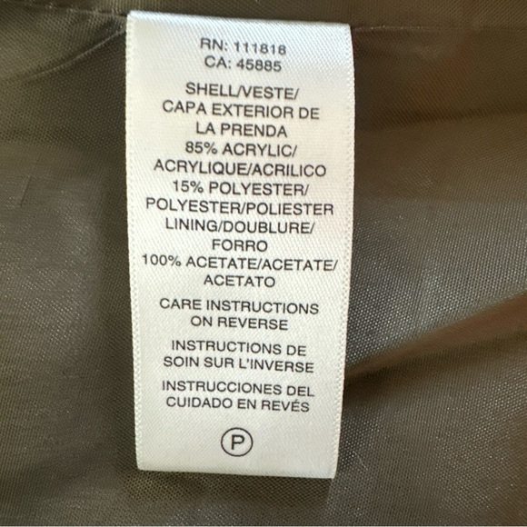 Michael Kors Faux Fur Vest Women’s X-Large Two Clasp Closure Brown Moto Mob Wife - Picture 14 of 15